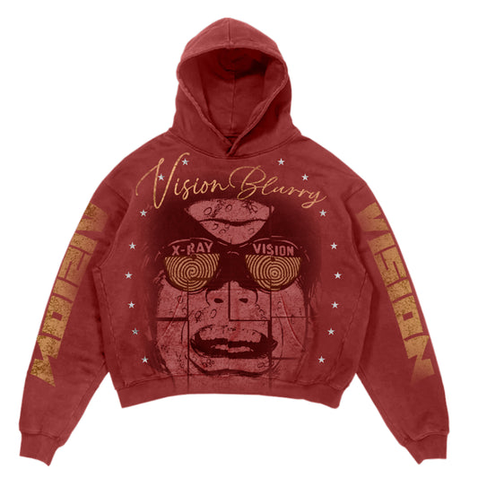 Red “Vision Blurry” Hoodie